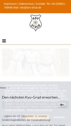 Vorschau der mobilen Webseite asv-strub.de, Allgemeiner Sportverein Strub e.V.