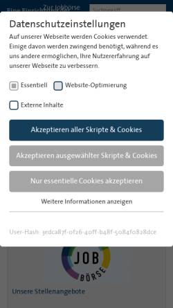 Vorschau der mobilen Webseite www.krankenhaus-beckum.de, Elisabeth-Hospital