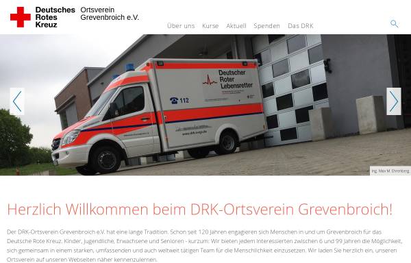 Vorschau von www.drk-ovgv.de, Deutsches Rotes Kreuz (DRK), Ortsverein Grevenbroich