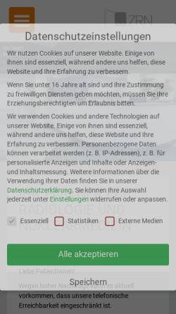 Vorschau der mobilen Webseite www.zrn-info.de, Röntgeninstitut in Grevenbroich