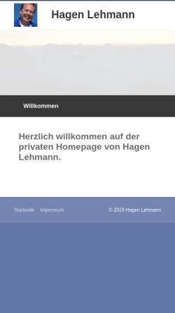 Vorschau der mobilen Webseite www.hagenlehmann.com, Lehmann, Hagen