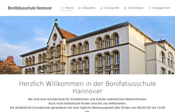 Vorschau von www.bonifatiusschule-hannover.de, Bonifatiusschule