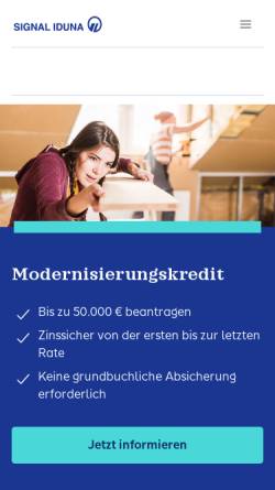 Vorschau der mobilen Webseite www.si-bausparen.de, Signal Iduna Bauspar AG