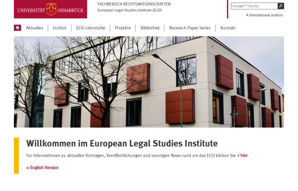 Vorschau von www.elsi.uni-osnabrueck.de, European Legal Studies Institute