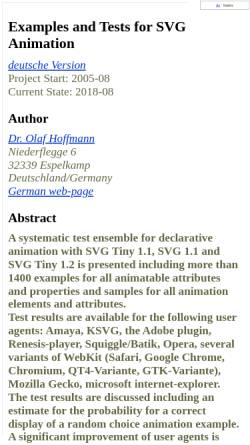 Vorschau der mobilen Webseite hoffmann.bplaced.net, SVG-Animation: Beispiele und systematischer Test