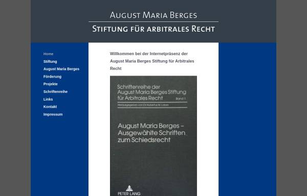 Vorschau von www.am-berges-stiftung.de, August Maria Berges Stiftung für Arbitrales Recht