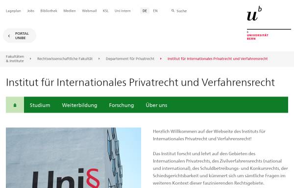 Institut für Internationales Privat- und Verfahrensrecht der Universität Bern