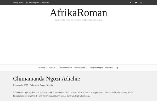 Vorschau von www.afrikaroman.de, Chimamanda Ngozi Adichie auf AfrikaRoman
