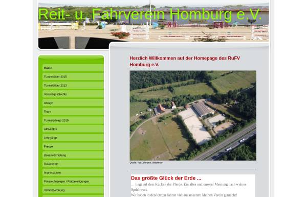 Vorschau von www.rufv-homburg.de, RuFV Homburg, Saar e.V.