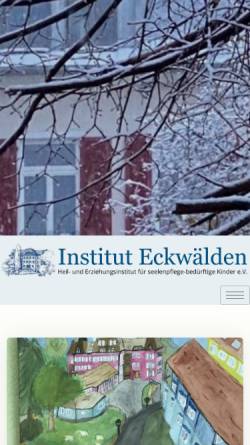 Vorschau der mobilen Webseite institut-eckwaelden.de, Institut Eckwälden, Bad-Boll, Eckwälden