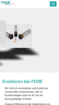 Vorschau der mobilen Webseite www.feob.de, FEOB Ges. für metallerosive Bearbeitung m.b.H.