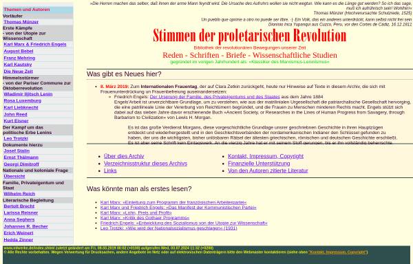 Vorschau von www.mlwerke.de, MLwerke - Stimmen der proletarischen Revolution