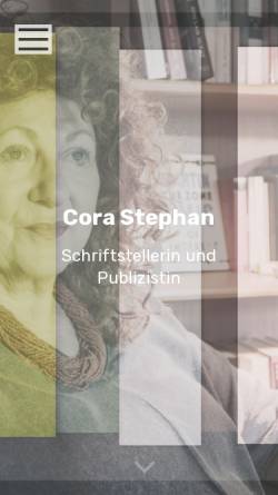 Vorschau der mobilen Webseite www.cora-stephan.de, Cora Stephan