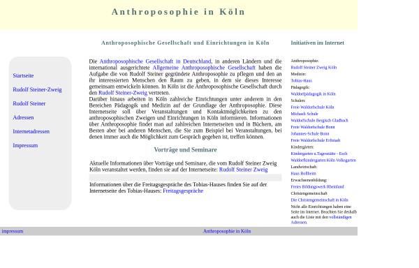 Vorschau von www.anthroposophie-koeln.de, Anthroposophie in Köln
