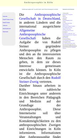 Vorschau der mobilen Webseite www.anthroposophie-koeln.de, Anthroposophie in Köln