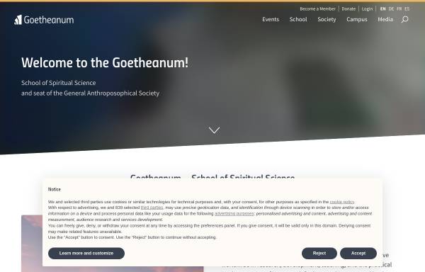 Vorschau von www.goetheanum.org, Goetheanum Dornach