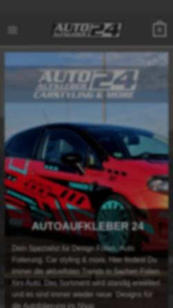 Vorschau der mobilen Webseite autoaufkleber24.de, Autoaufkleber24, Von der Gathen GmbH