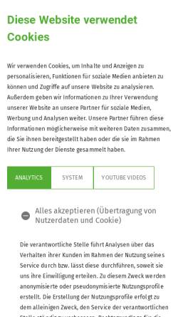 Vorschau der mobilen Webseite www.alpenverein-waging.de, Alpenverein Waging