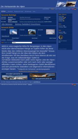 Vorschau der mobilen Webseite www.4000er.de, 4000er der Alpen