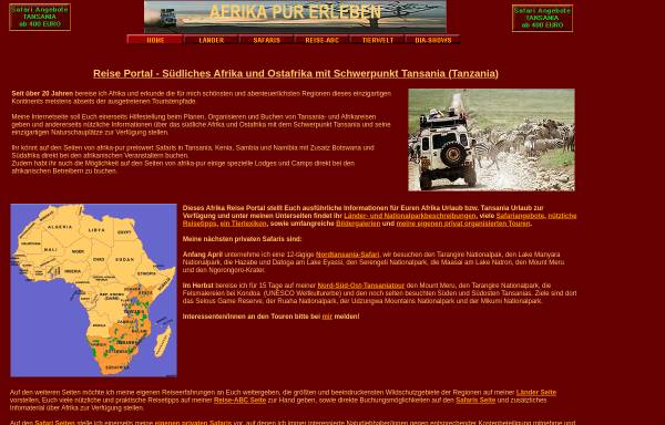Vorschau von www.afrika-pur.de, Afrika Pur