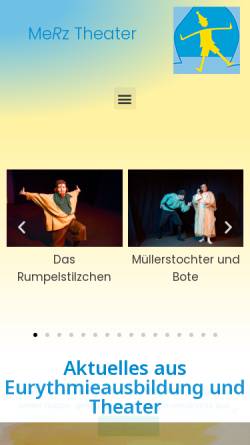 Vorschau der mobilen Webseite www.merz-theater.de, Merz Theater