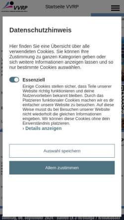 Vorschau der mobilen Webseite www.vvrp.de, Rheinland-Pfalz