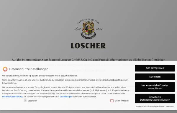 Vorschau von brauerei-loscher.de, Brauerei Loscher KG