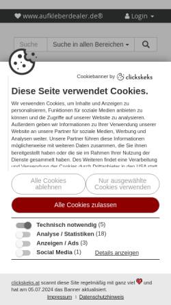 Vorschau der mobilen Webseite www.aufkleberdealer.de, SEMPE GmbH