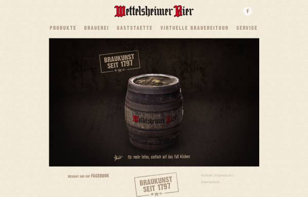 Vorschau von www.wettelsheimer-bier.de, Brauerei Strauß