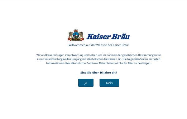 Vorschau von www.kaiser-braeu.de, Kaiser Bräu GmbH & Co KG