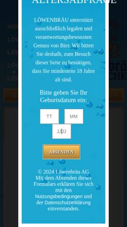 Vorschau der mobilen Webseite loewenbraeu.de, Löwenbräu AG