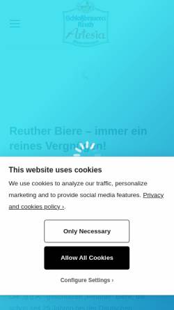 Vorschau der mobilen Webseite www.schlossbrauerei-reuth.de, Schloßbrauerei Reuth GmbH