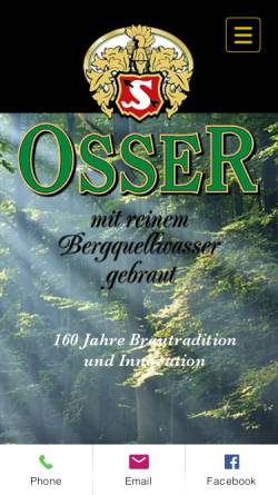Vorschau der mobilen Webseite www.osser-bier.de, Späth-Bräu GmbH & Co. KG