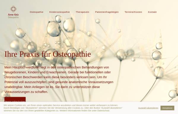 Vorschau von heilpraktikerin-kelz.de, Heilpraktikerin - Osteopathin Anne Kelz