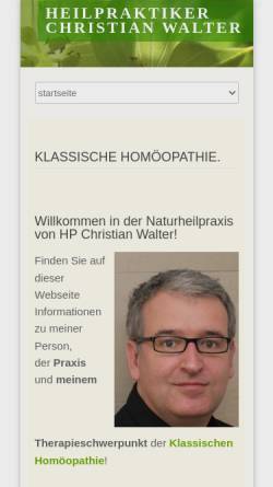 Vorschau der mobilen Webseite www.walter-heilpraktiker.de, Christian Walter