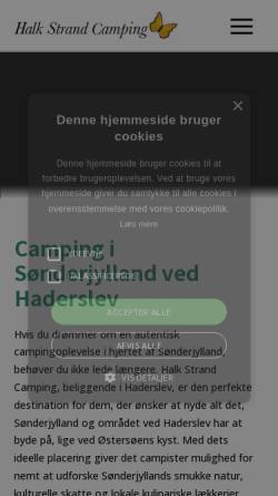 Vorschau der mobilen Webseite halkcamping.dk, Halk Camping
