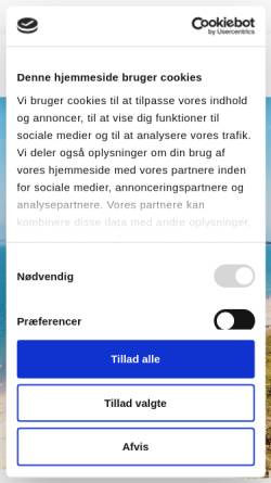 Vorschau der mobilen Webseite www.klitgaardcamping.dk, Klitgård Camping - Samsø