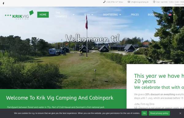 Vorschau von www.krikvigcamping.dk, Krik-Vig Camping