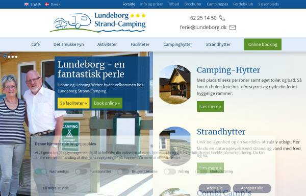Vorschau von www.lundeborg.dk, Lundeborg Strand Camping