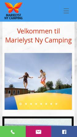 Vorschau der mobilen Webseite www.marielystnycamping.dk, Marielyst Ny Camping