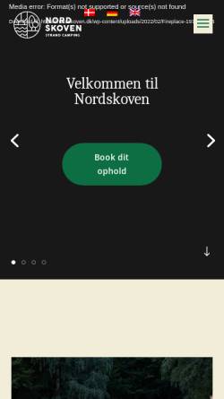 Vorschau der mobilen Webseite nordskoven.dk, Rønne Nordskov Camping