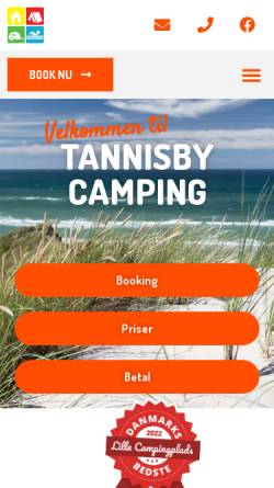 Vorschau der mobilen Webseite www.tannisbycamping.dk, Tannisby Camping - Tversted