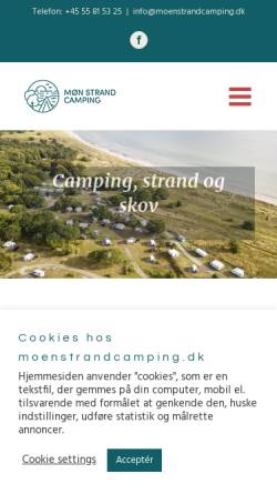Vorschau der mobilen Webseite www.ulvscamp.dk, Ulvshale Camping - Møn