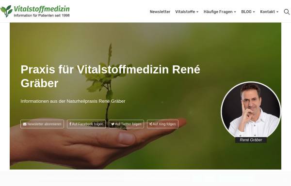 Vorschau von www.vitalstoffmedizin.com, René Gräber - Praxis für Vitalstoffmedizin