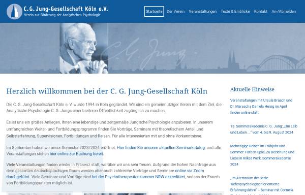 Vorschau von www.cgjung.org, C.G. Jung - Gesellschaft Köln e.V.
