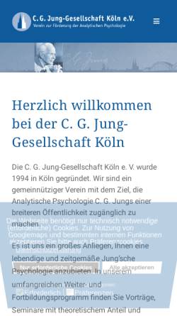 Vorschau der mobilen Webseite www.cgjung.org, C.G. Jung - Gesellschaft Köln e.V.
