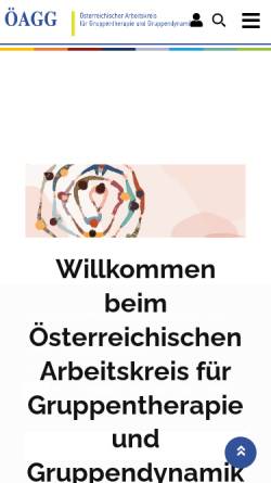 Vorschau der mobilen Webseite www.oeagg.at, Österreichischer Arbeitskreis für Gruppentherapie und Gruppendynamik