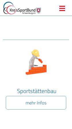 Vorschau der mobilen Webseite www.ksb-schaumburg.de, Kreissportbund Schaumburg