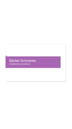 Vorschau der mobilen Webseite www.baerbel-schneider.de, Bärbel Schneider