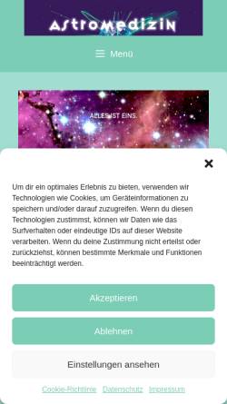 Vorschau der mobilen Webseite astromedizin.info, Heide Trautmann - Astromedizin
